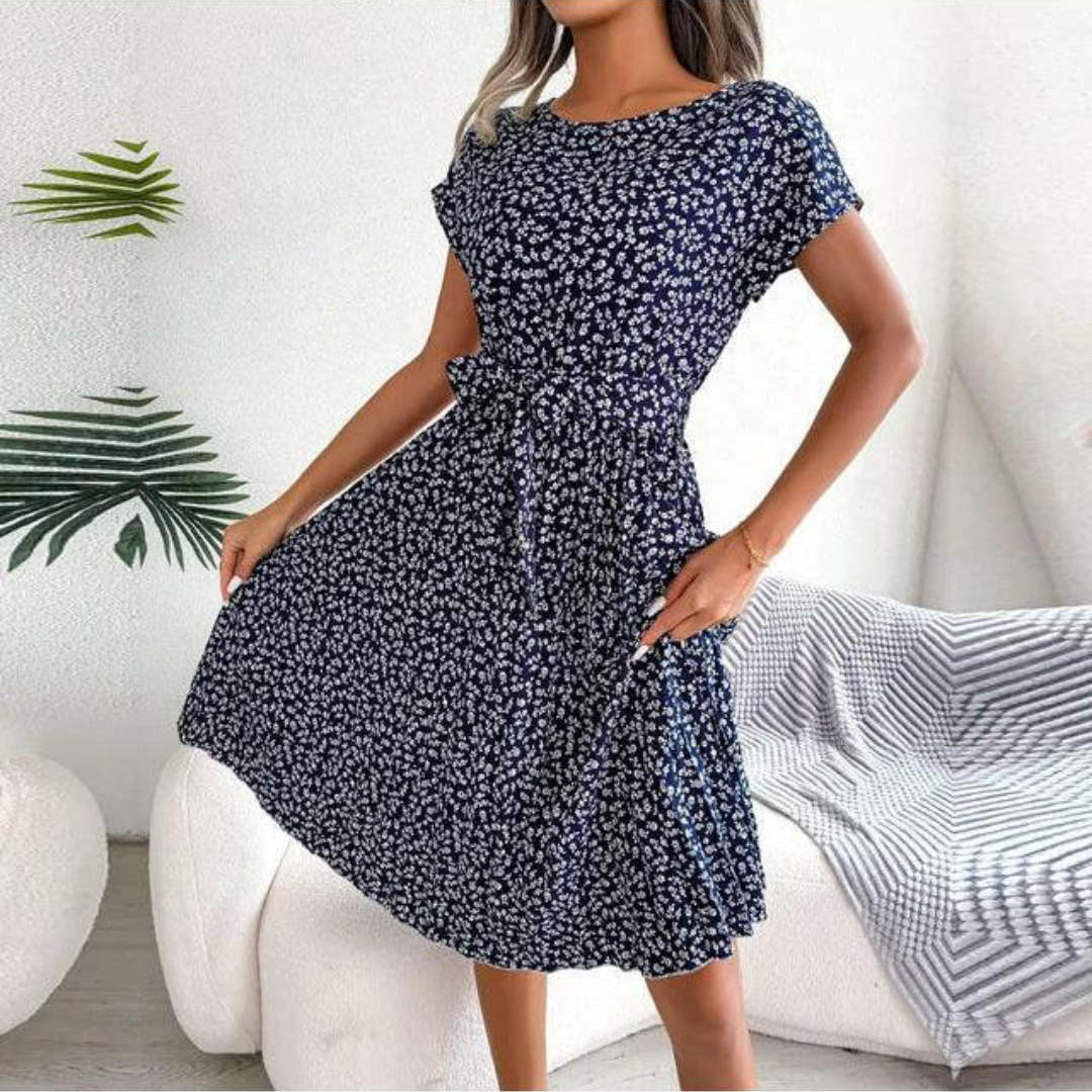 Marilyn | Vestido Midi Plisado Floral