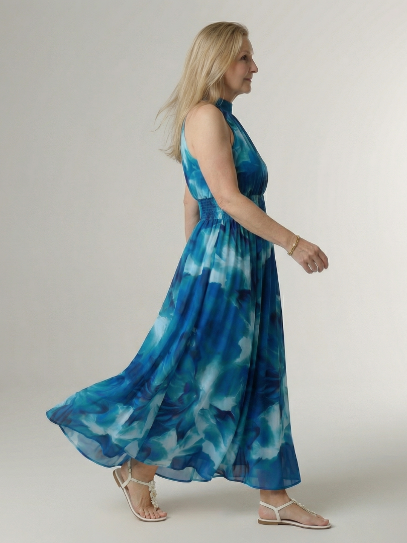 Sylin | Vestido Midi de Tirantes Pintado