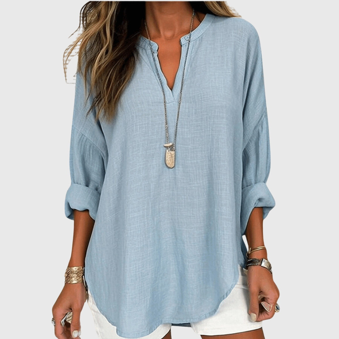 Lenara™ | Camisa de Playa Elegante y Fluida