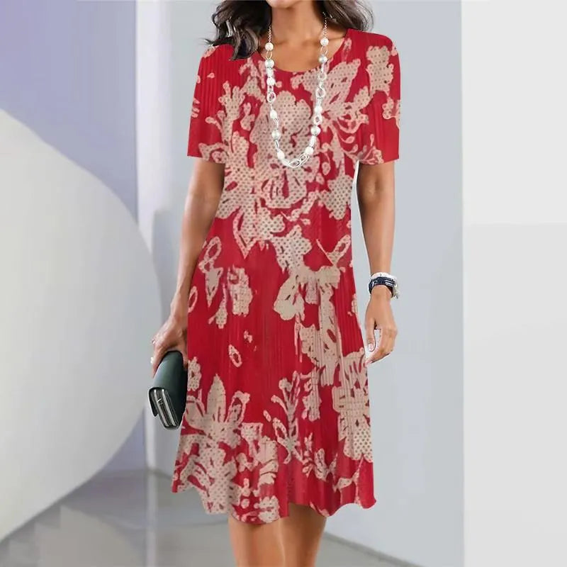 Dalia™ - Vestido de Mujer con Pliegues y Bloques de Color