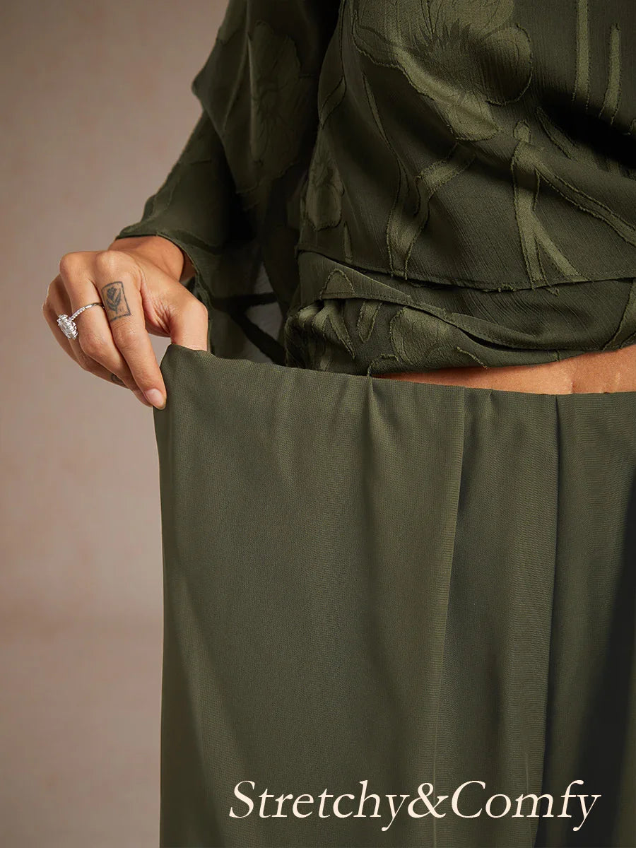 Fluressa | Pantalones de Fluidez con Dobladillo Rendido