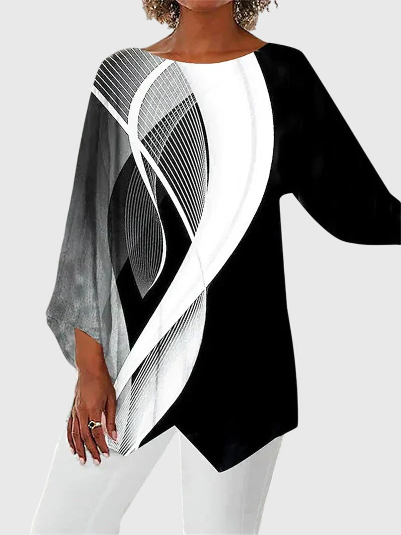 Alayah™ | Elegante Top de Cuello Redondo