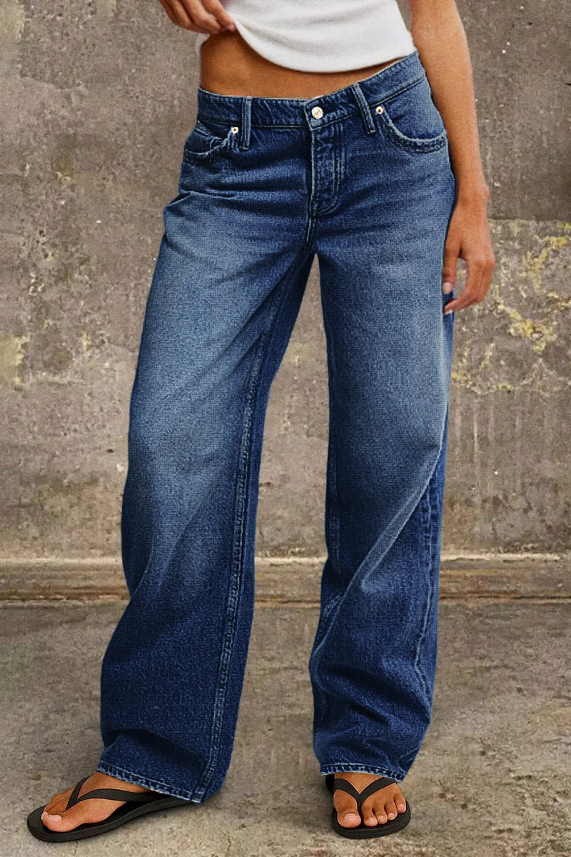 Denvara | Jeans de pierna recta de talle medio