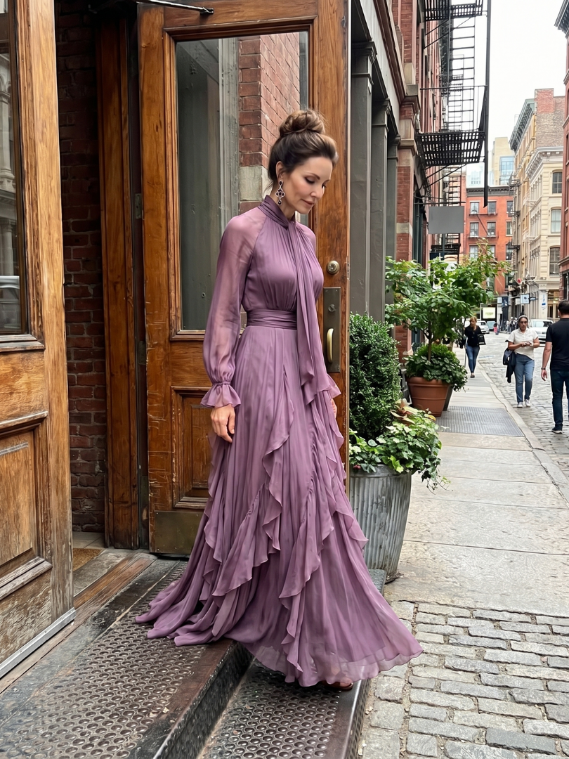 Demetria | Jurka Maxi con Volantes Tiedek