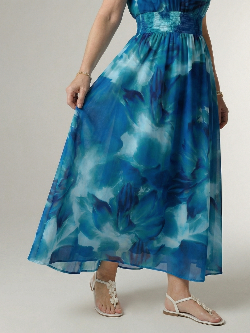 Sylin | Vestido Midi de Tirantes Pintado