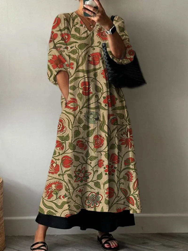 Vestido Elegante con Estampado Tati