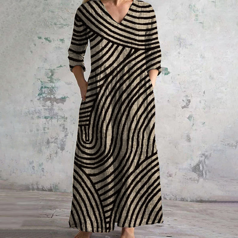 Bonnie - Vestido a rayas vintage