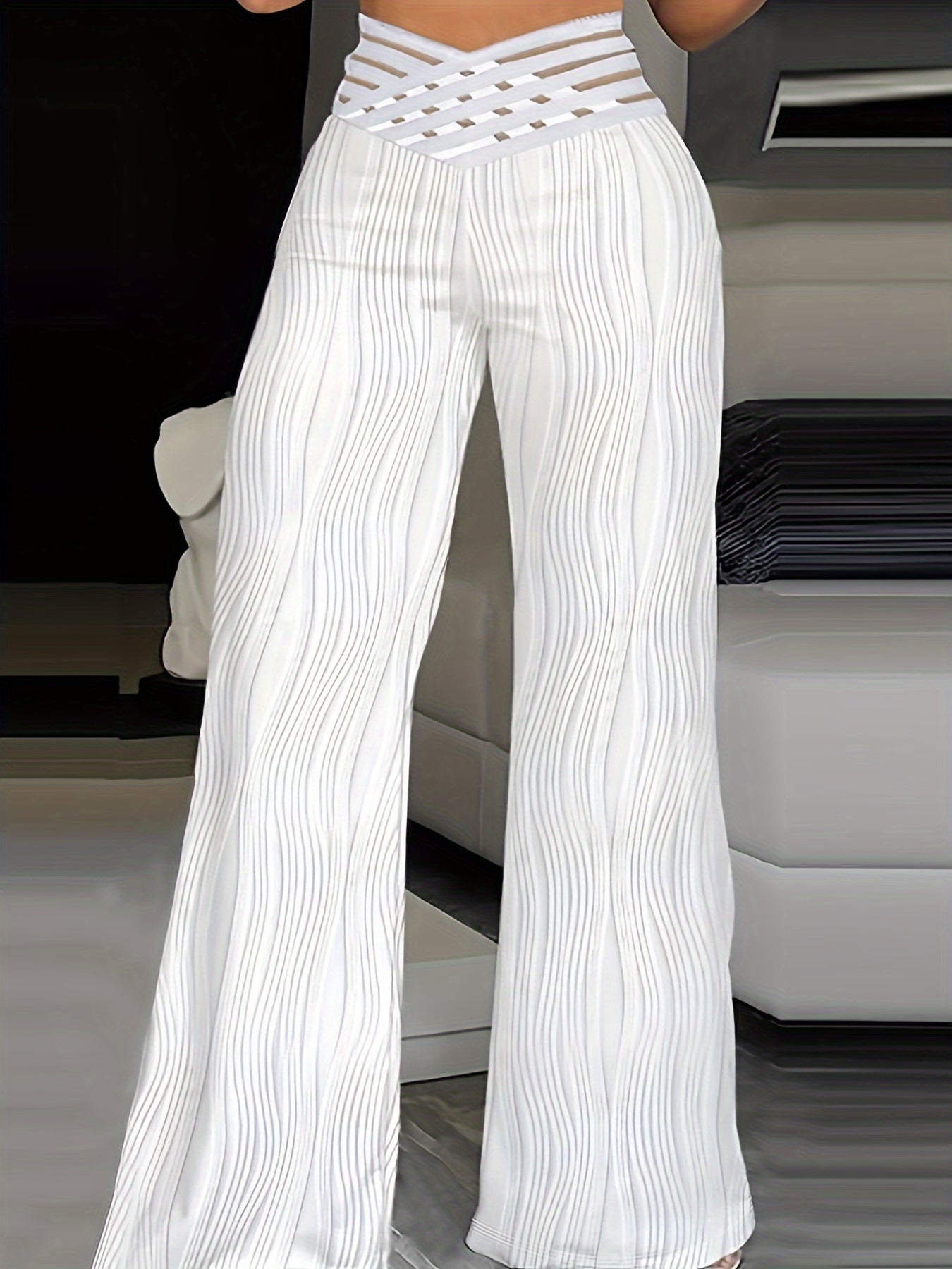Emma | Pantalones de Cintura Alta Crisscross