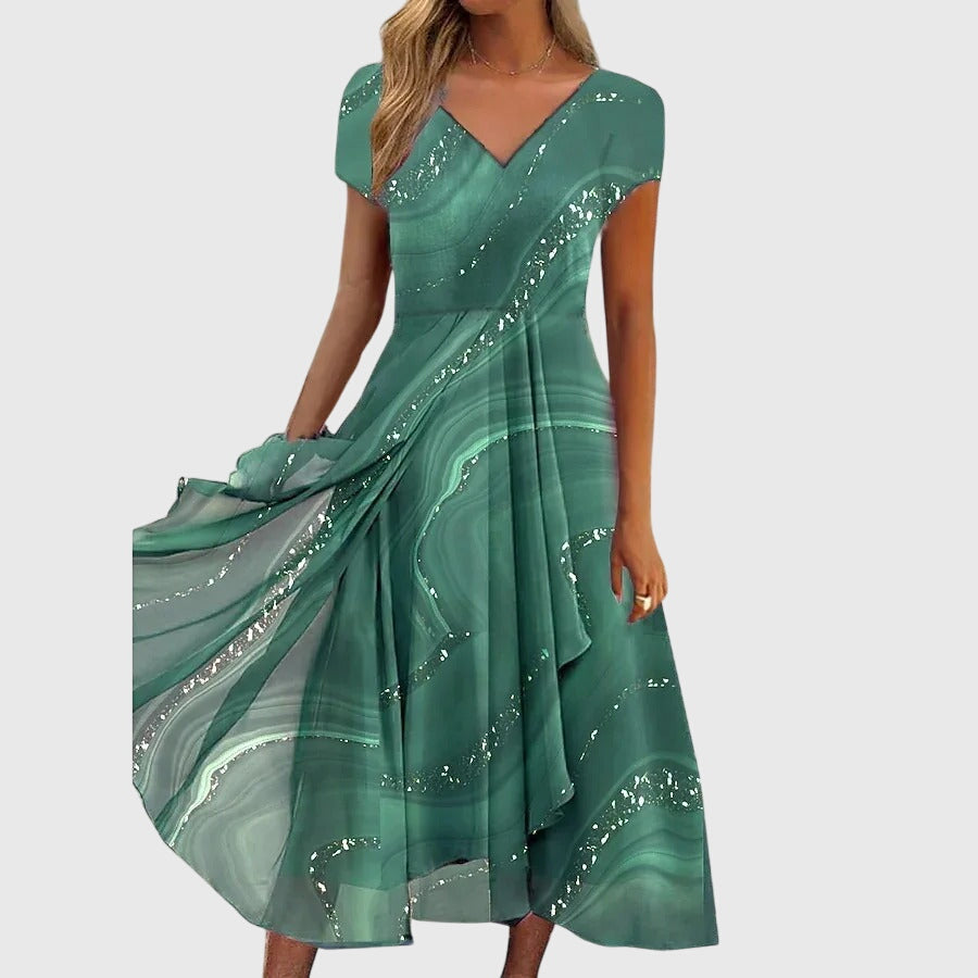 AUBRIELLE™ | Vestido Midi Flotante
