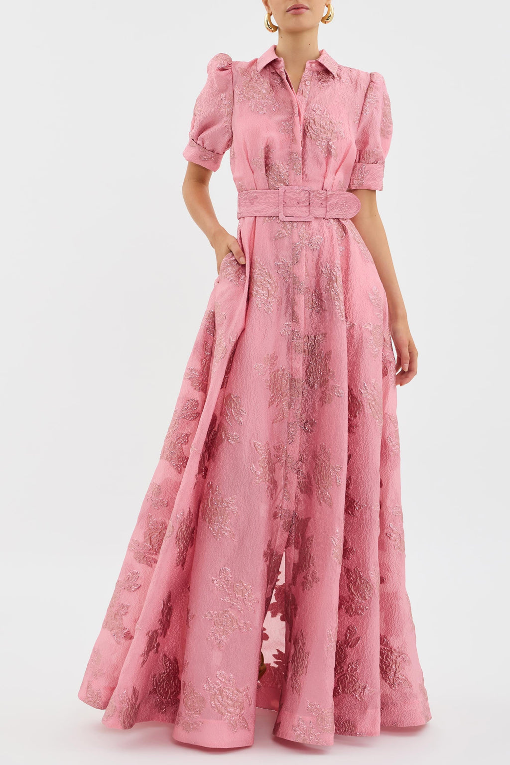 Aria™ | Vestido con Mangas Cortas Abullonadas
