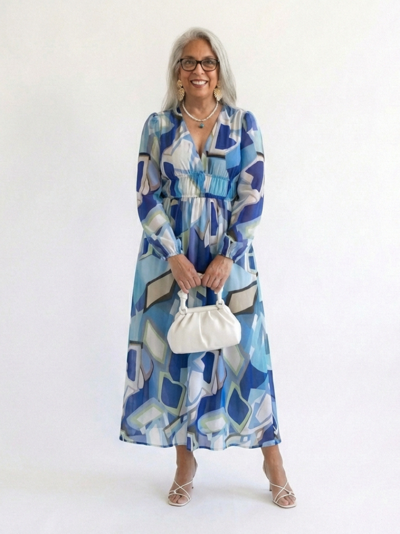Althea | Vestido Maxi de Flores de Manga Larga