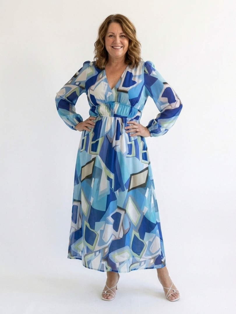 Althea | Vestido Maxi de Flores de Manga Larga