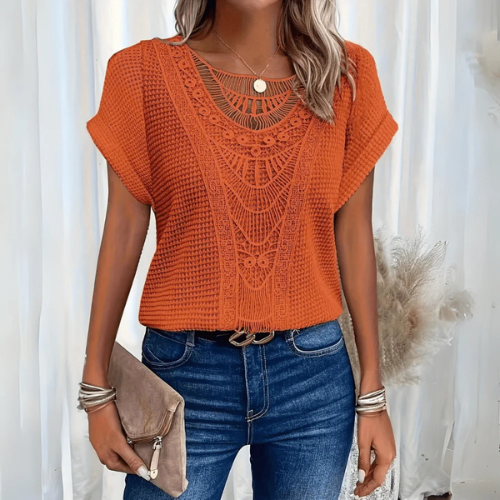 Mila – Blusa con escote en V
