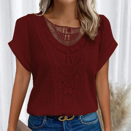 Mila – Blusa con escote en V