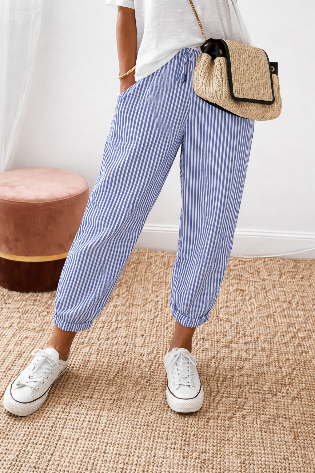 Capri | Pantalones Jogger Rayas Marítimas
