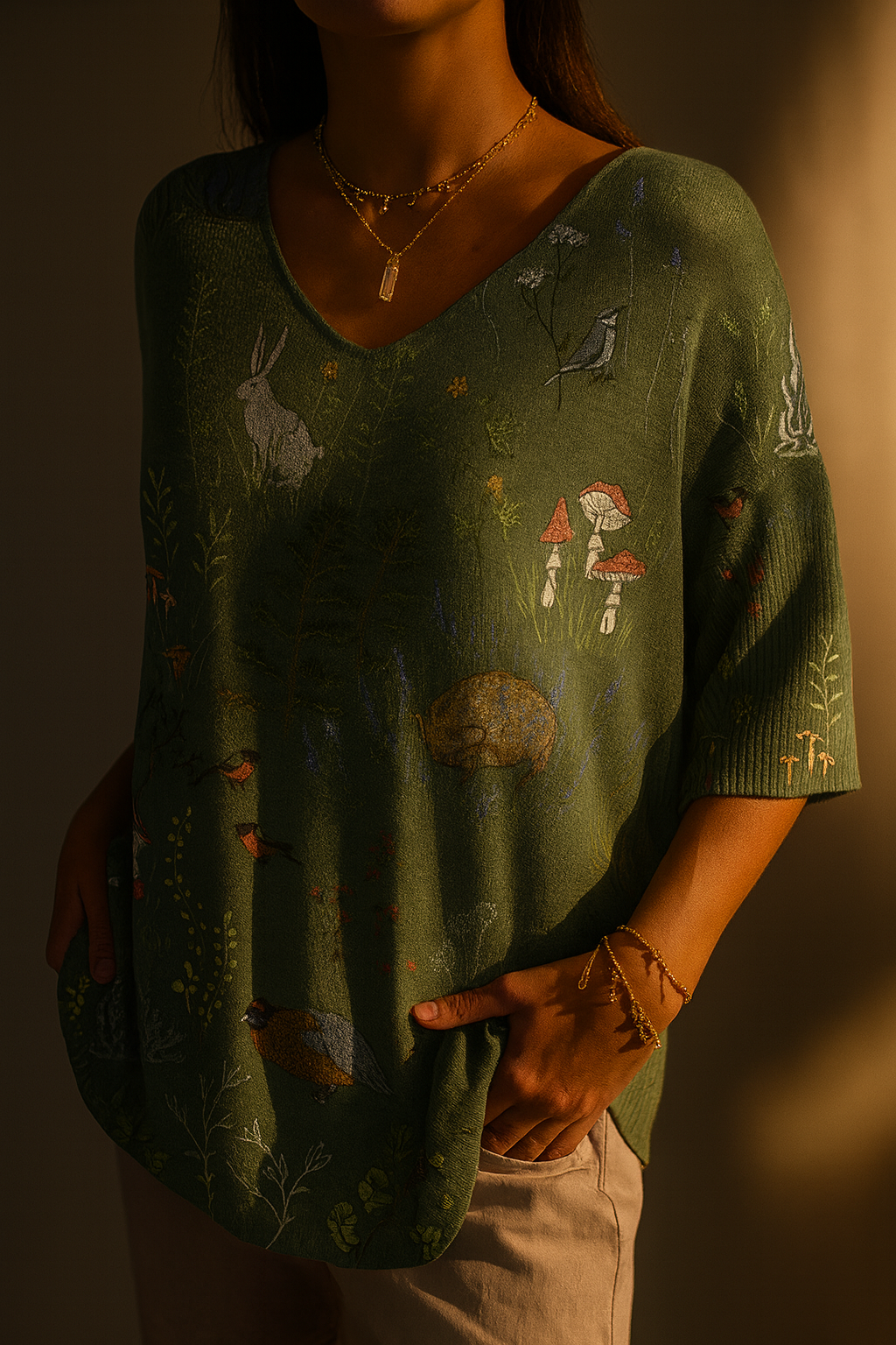Tanja | Top con estampado natural