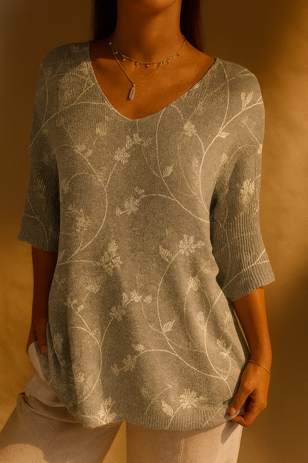 Sandra | Top con Estampado de Flores