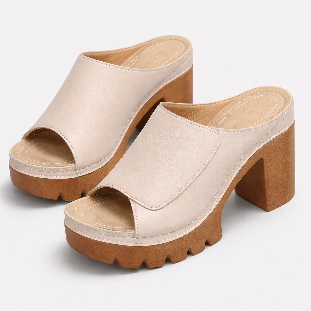 Mizella | Sandalias de Plataforma Elegantes con Tacón Ancho