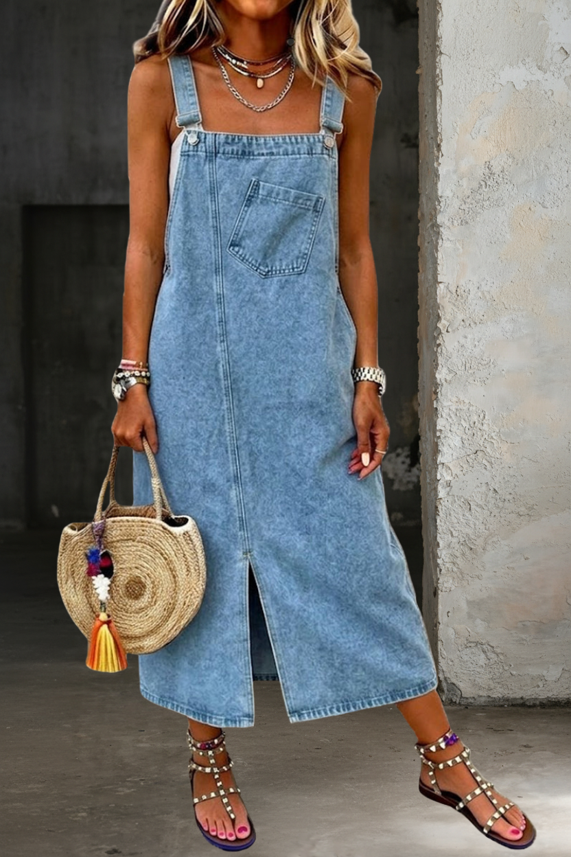 Susan | Vestido de Tirantes de Mezclilla Casual