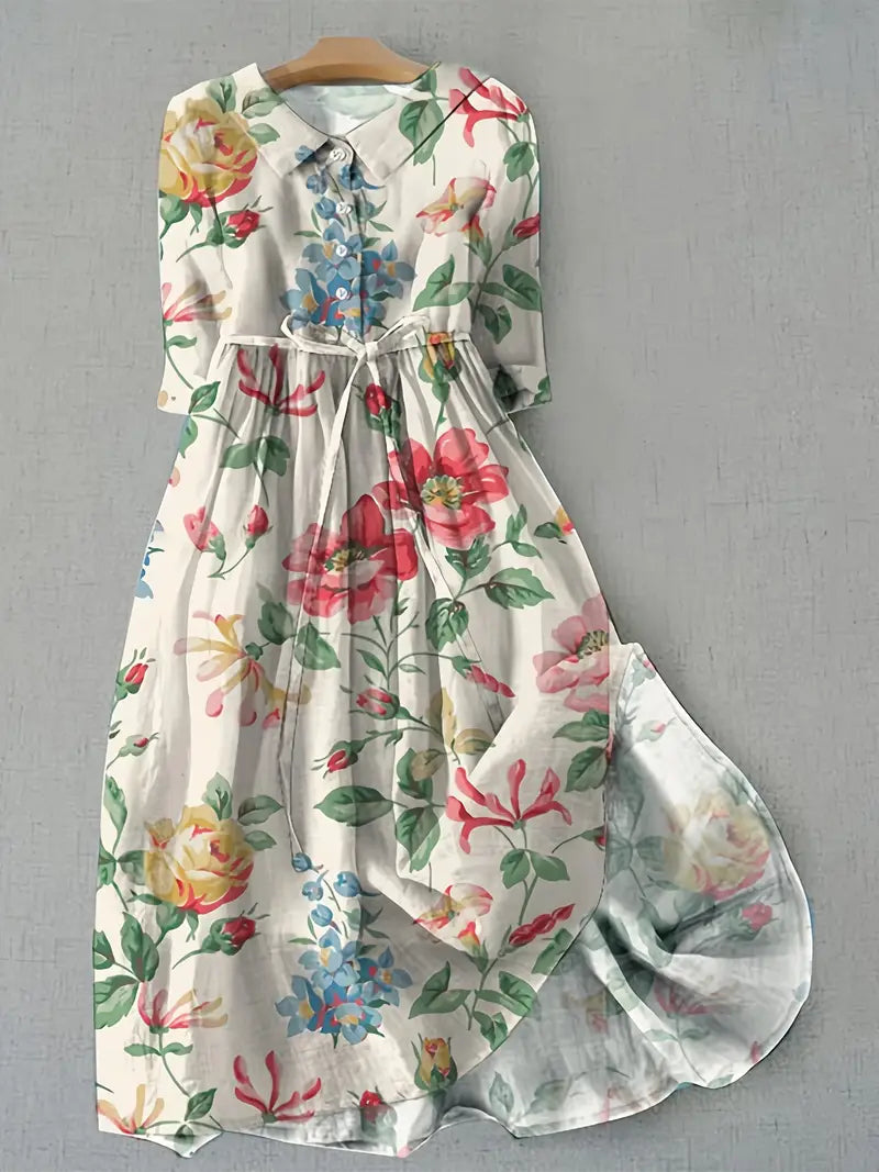 Isabelle | Vestido de flores clásico