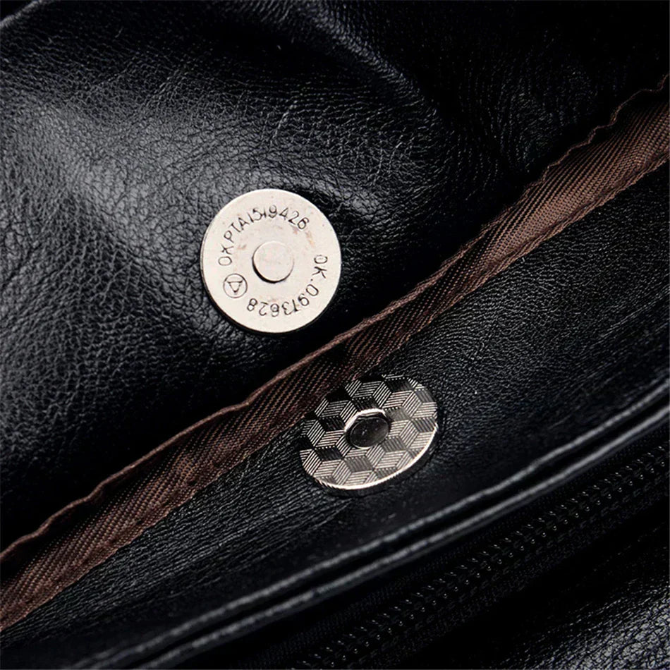 Elegante Bolsa Tote y Crossbody de Cuero Bordado para Mujeres
