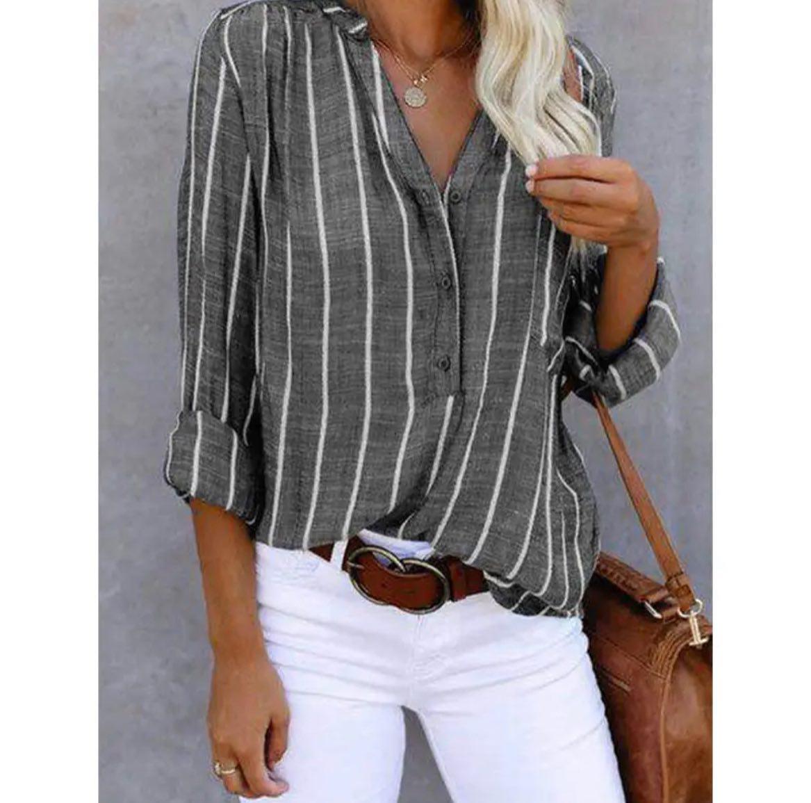 AGATHE I BLUSA ELEGANTE A RAYAS