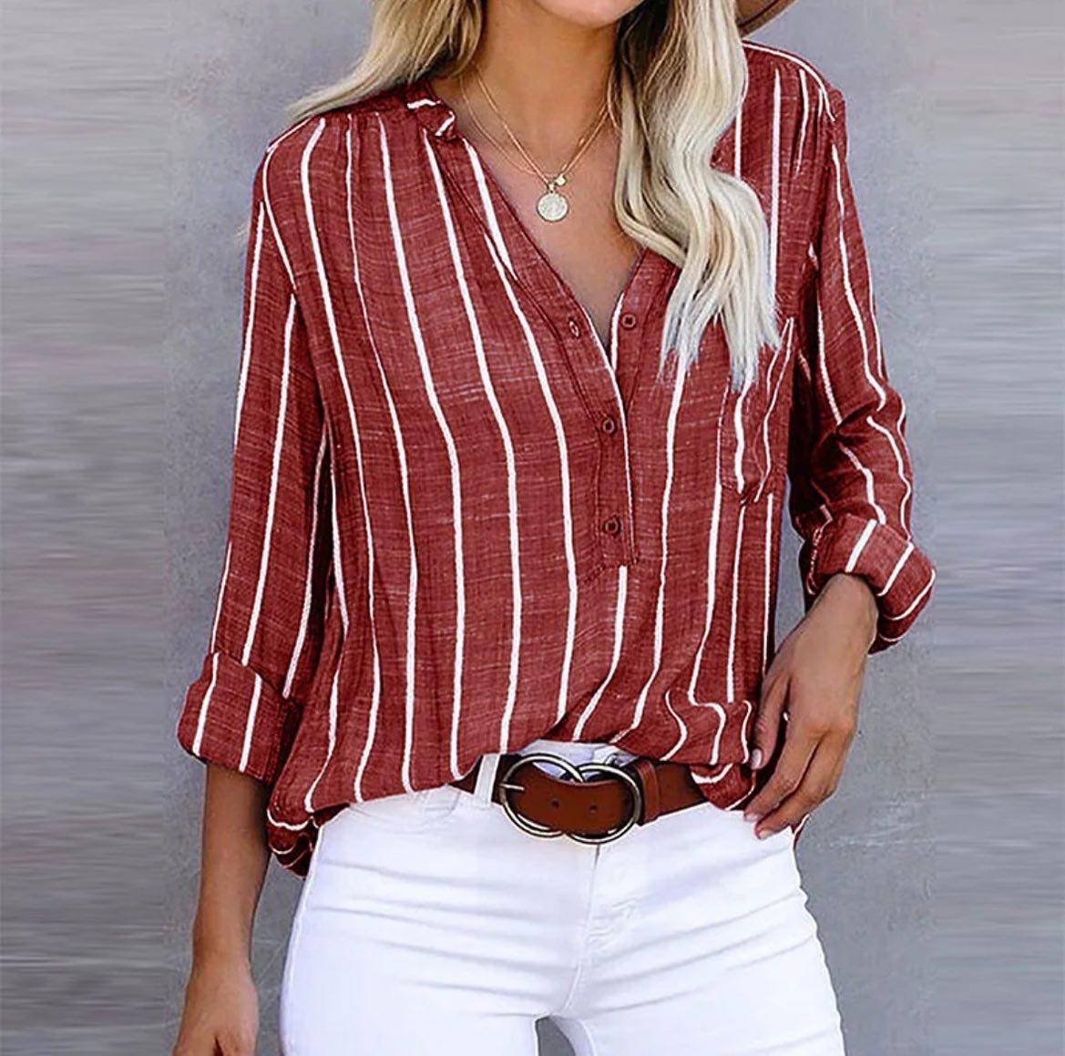 AGATHE I BLUSA ELEGANTE A RAYAS