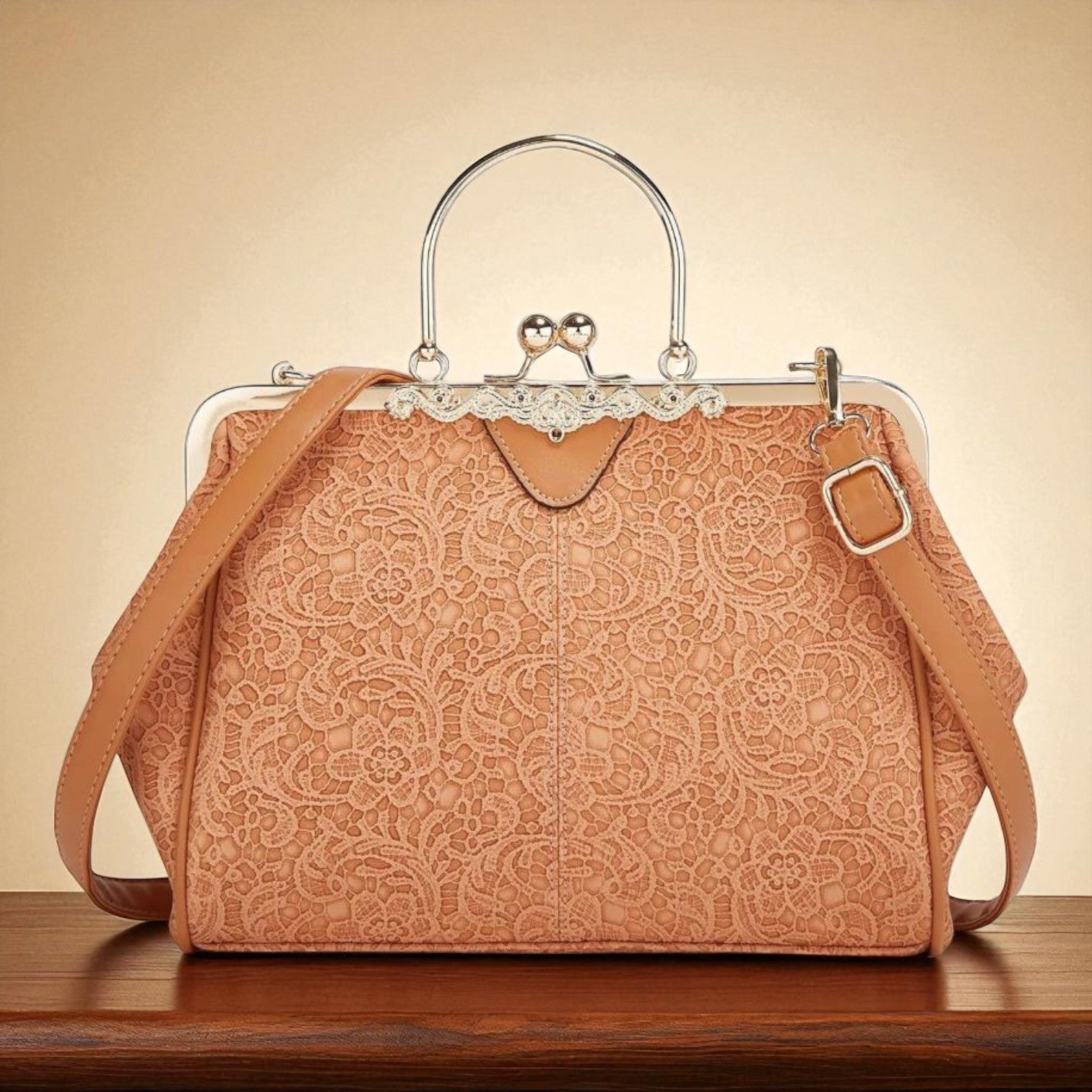 Bolsa vintage con cierre a presión