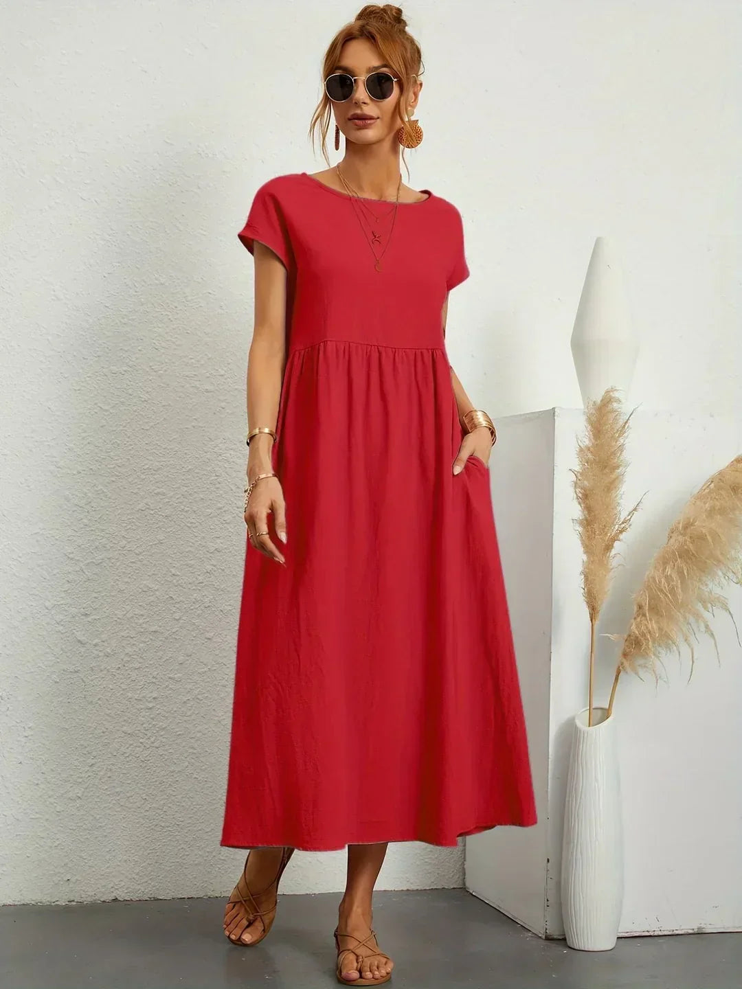 Maria™ | Vestido elegante con cuello redondo