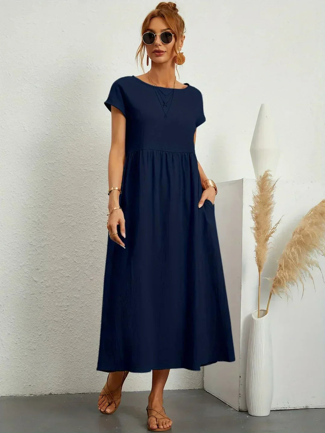 Maria™ | Vestido elegante con cuello redondo