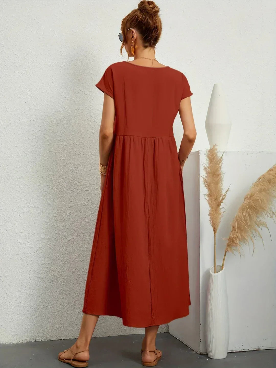 Maria™ | Vestido elegante con cuello redondo