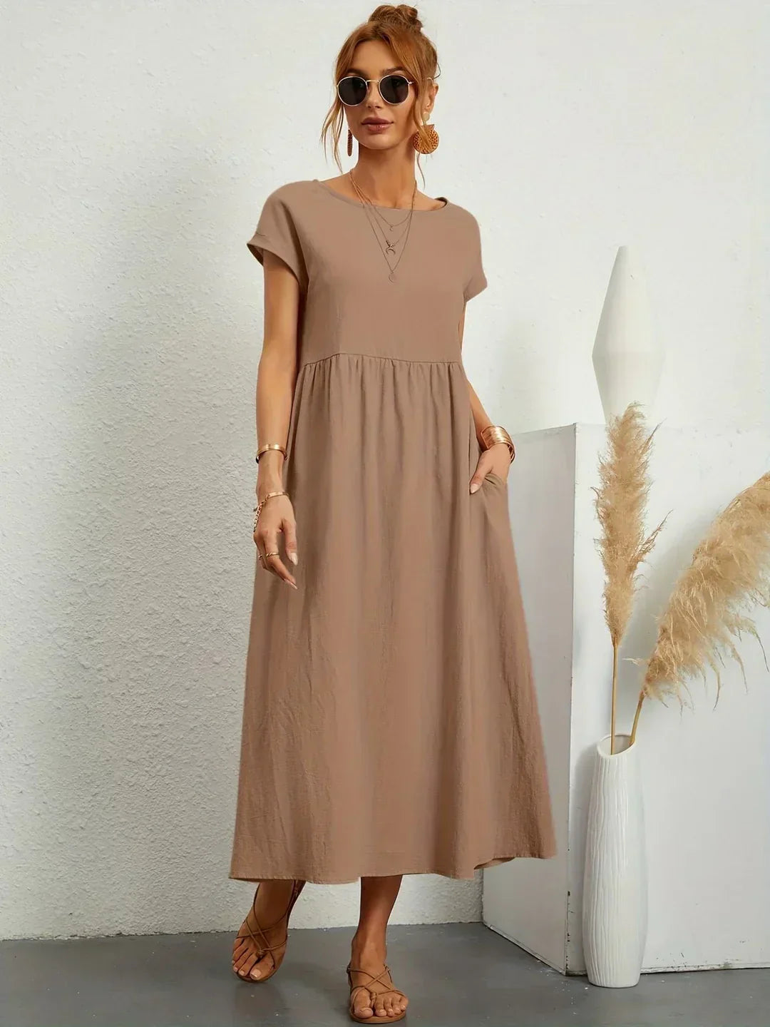 Maria™ | Vestido elegante con cuello redondo
