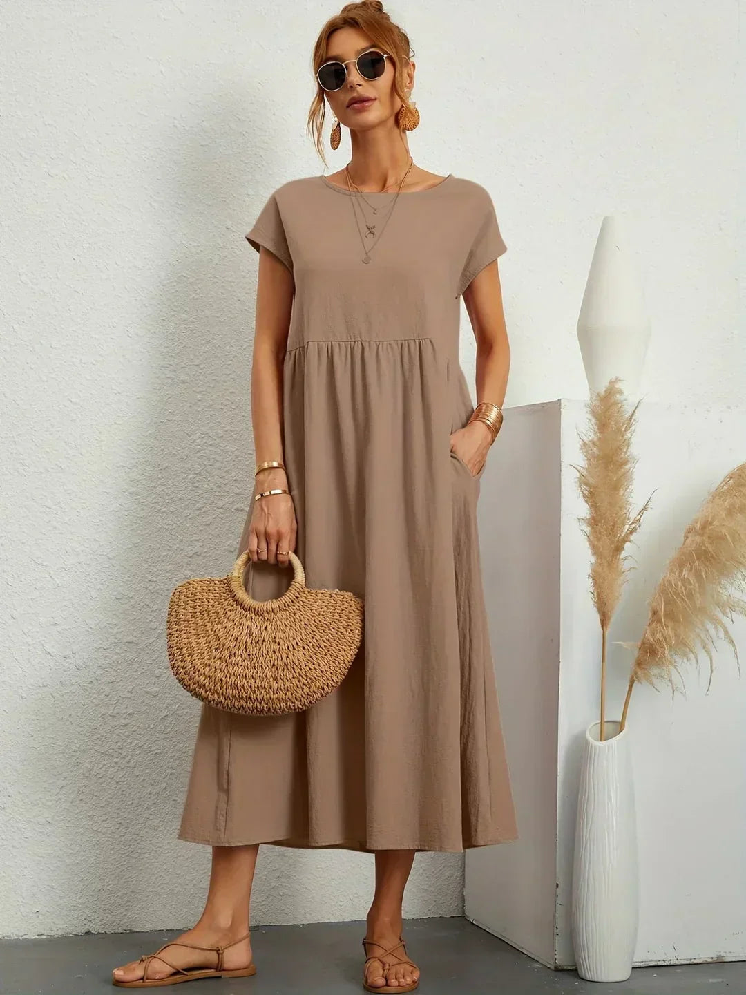 Maria™ | Vestido elegante con cuello redondo