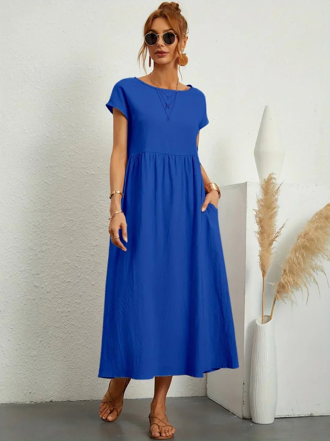 Maria™ | Vestido elegante con cuello redondo