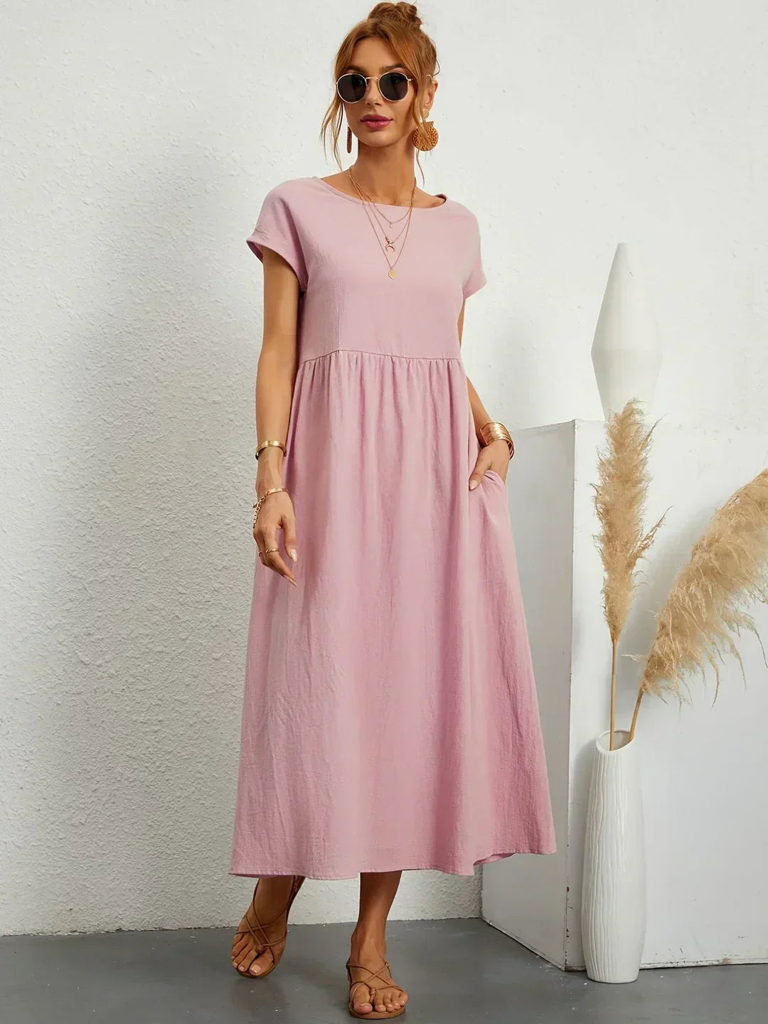 Maria™ | Vestido elegante con cuello redondo