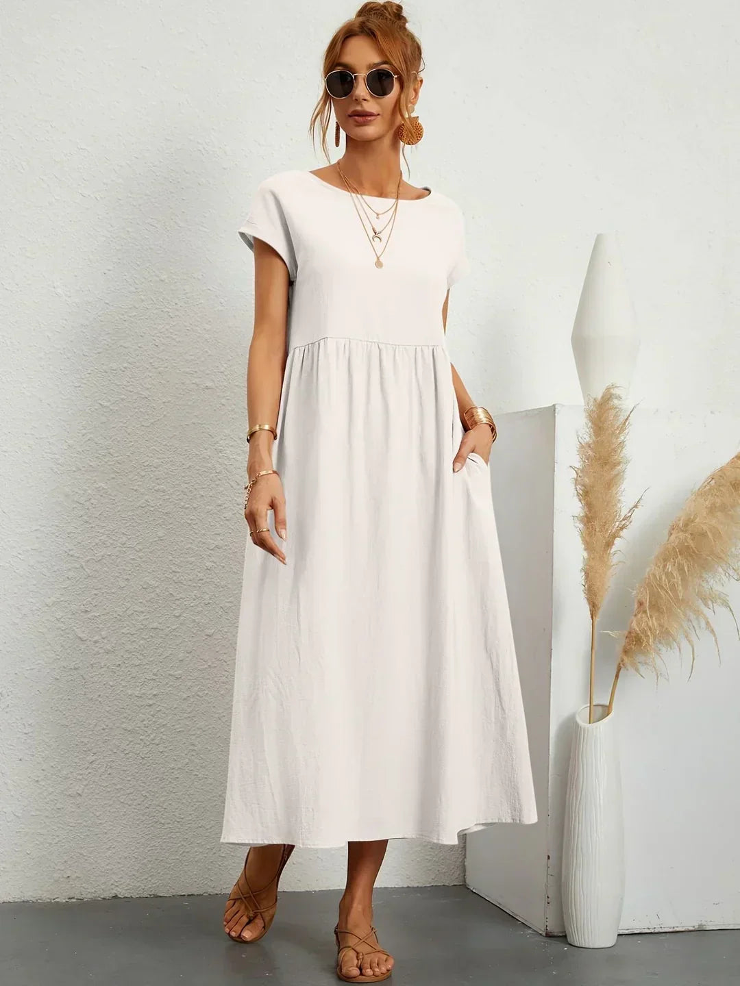 Maria™ | Vestido elegante con cuello redondo