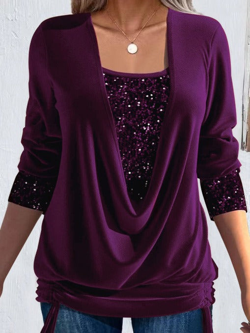 Valentine™ — Blusa larga elegante efecto superpuesto