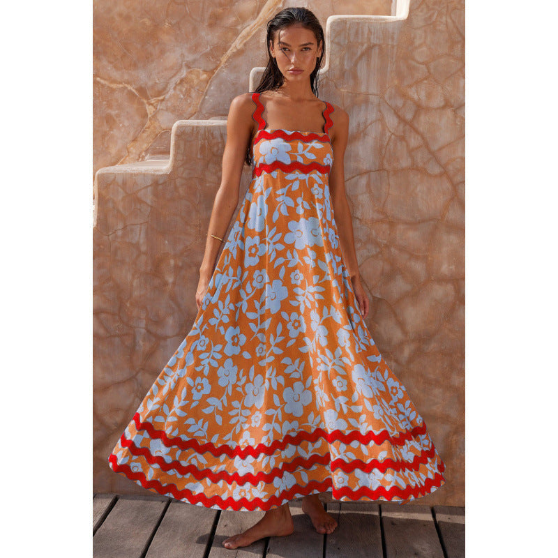 Ashly™ - Vestido Maxi de Cuello Slash Boho