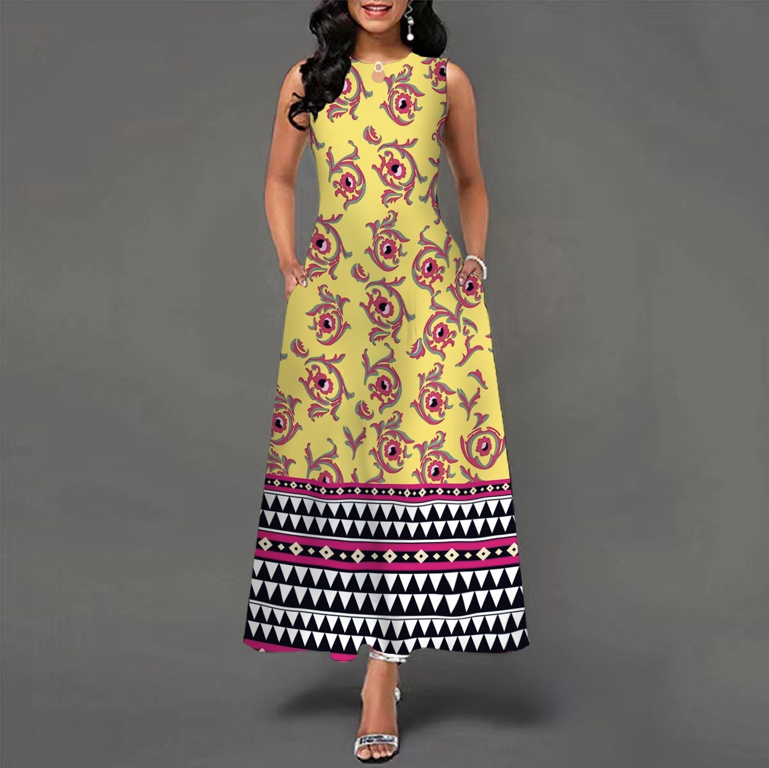 Bianca™ - Vestido Casual Sin Mangas con Falda Acampanada