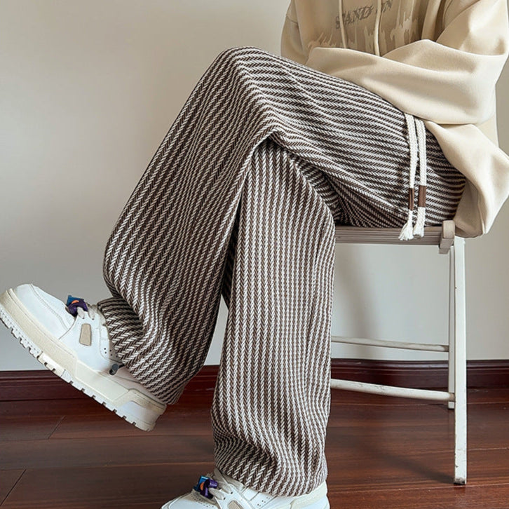 XAVIERA – PANTALONES DE FELPA MODERNOS A RAYAS