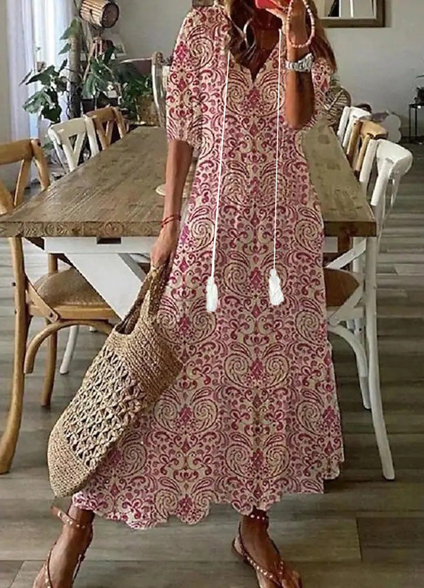 Amalia | Vestido Maxi Boho Vintage de Verano
