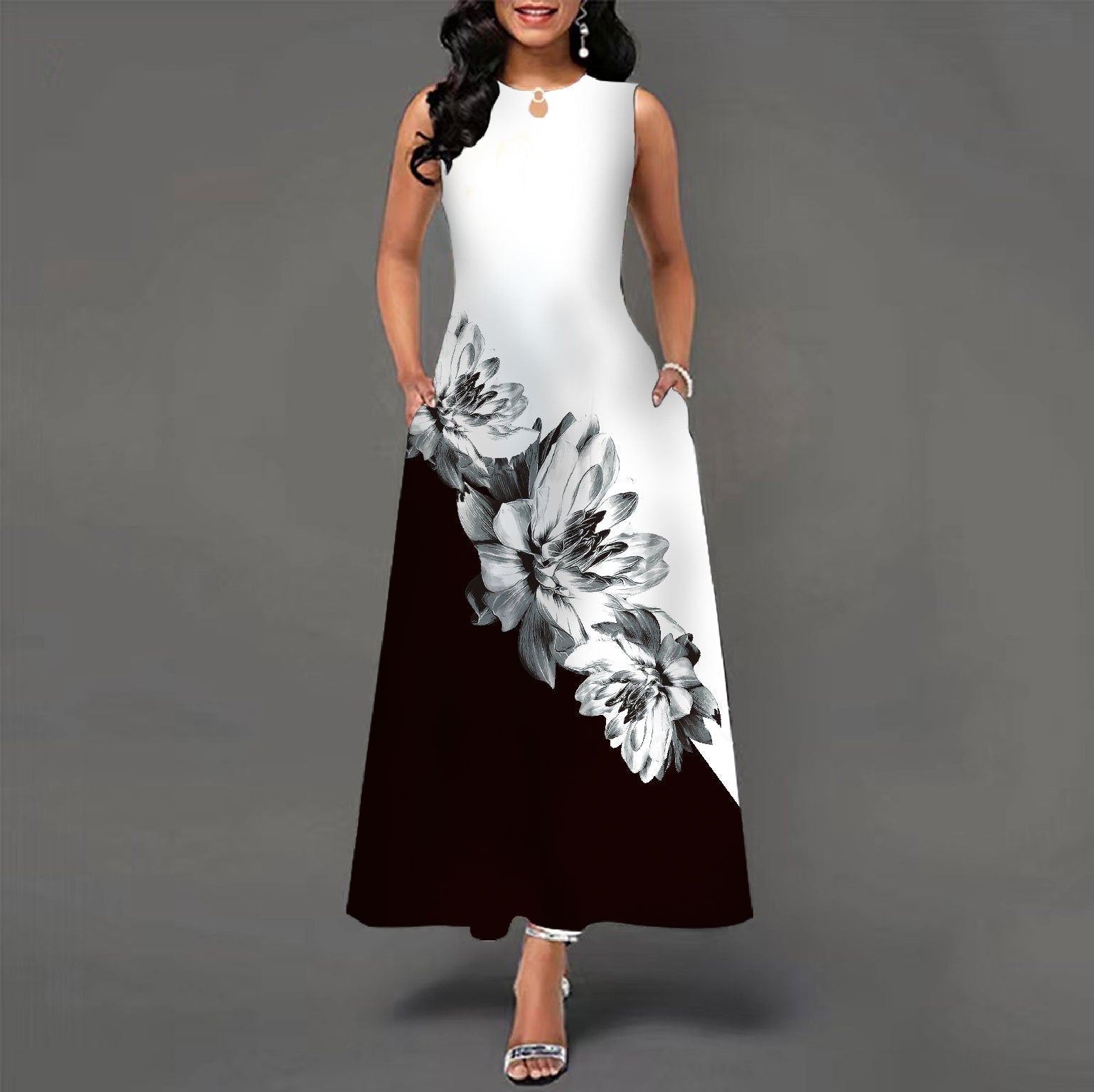 Bianca™ - Vestido Casual Sin Mangas con Falda Acampanada