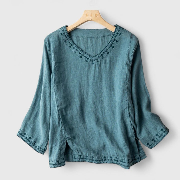 Taysia | Blusa Elegante de Cuello en V