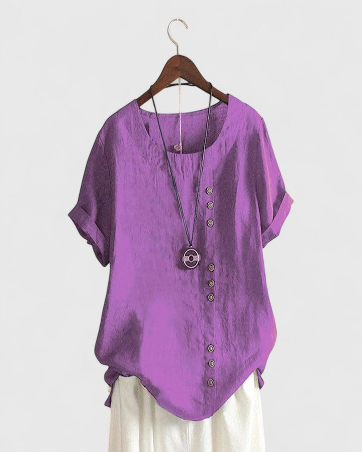 Elisavie | Blusa Cómoda de Manga Corta
