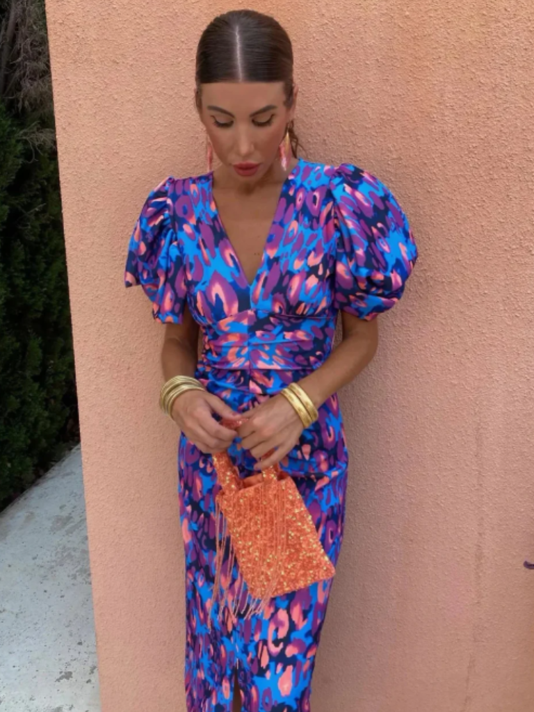 Amelia™ | Vestido Midi Plisado Vivo