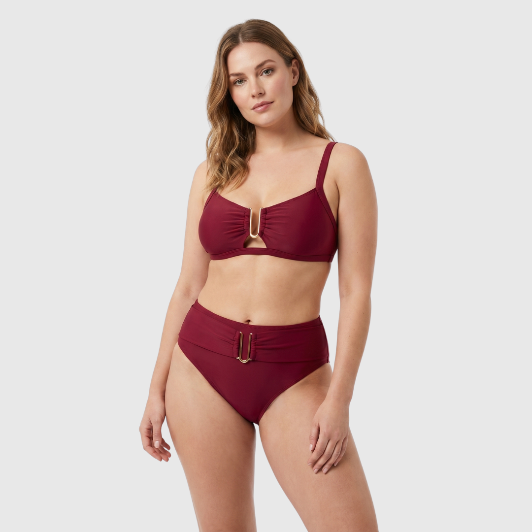 Anne | Bikini con Detalle en U Dorado