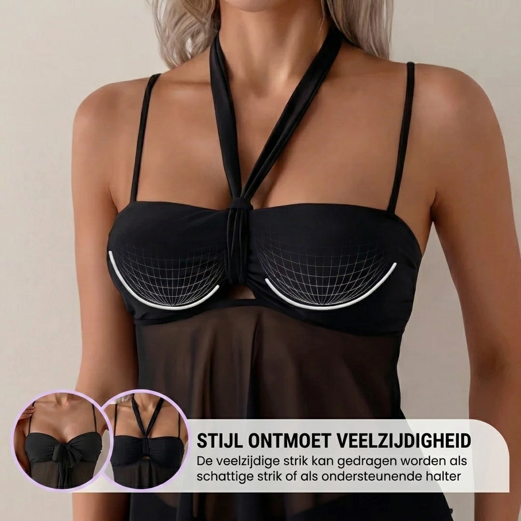 Roos | Tankini de malla fluida