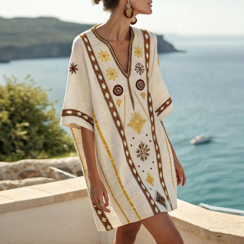 Vera - Elegante y Confortable Vestido de Playa para Días de Verano