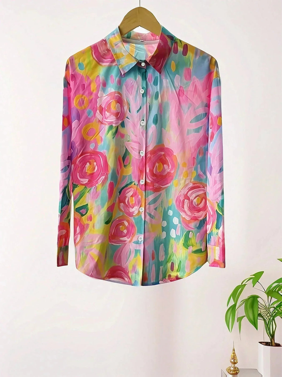 Annika - Blusa colorida con estampado juguetón