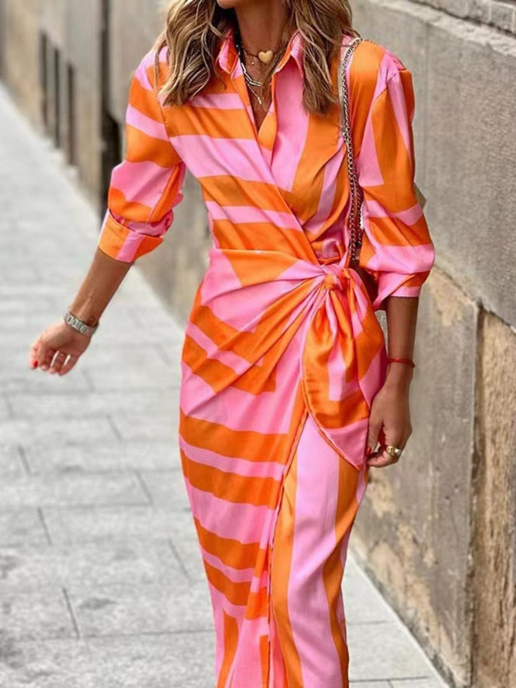 Amelia™ | Vestido Envolvente Impreso